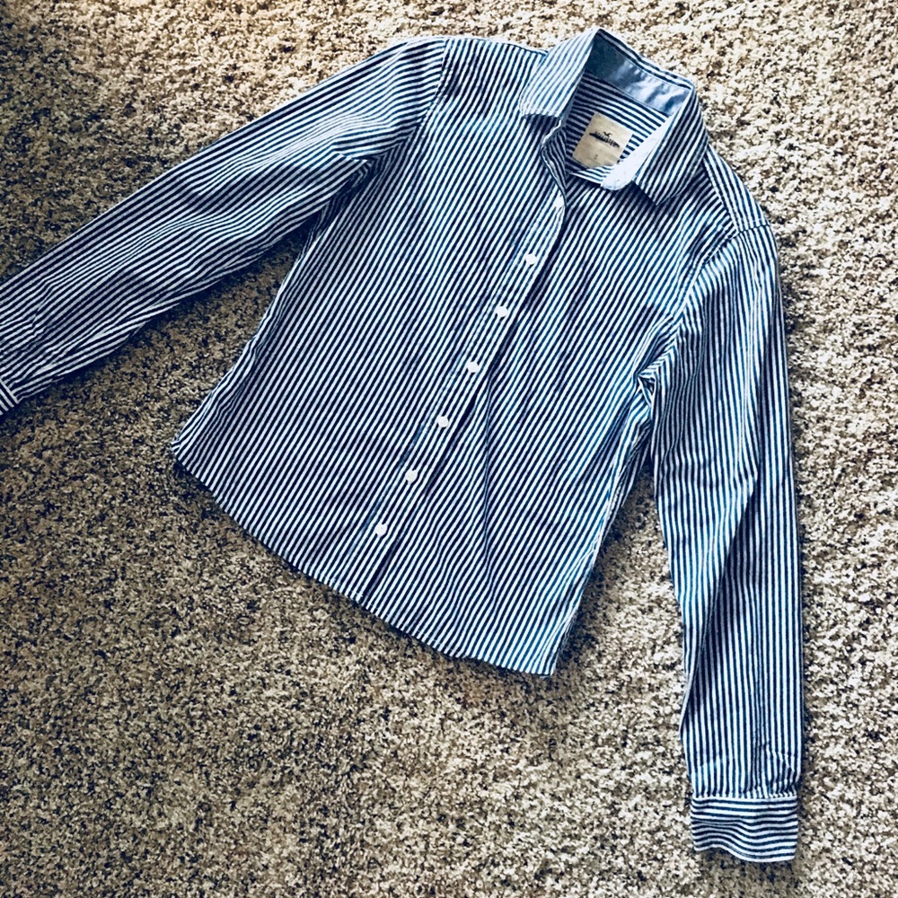 Women’s Collared Shirt, Work Blouse, striped
